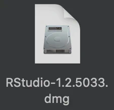 Icon RStudio Disk Image Application