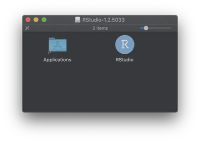 RStudio Application Inside Disk Image